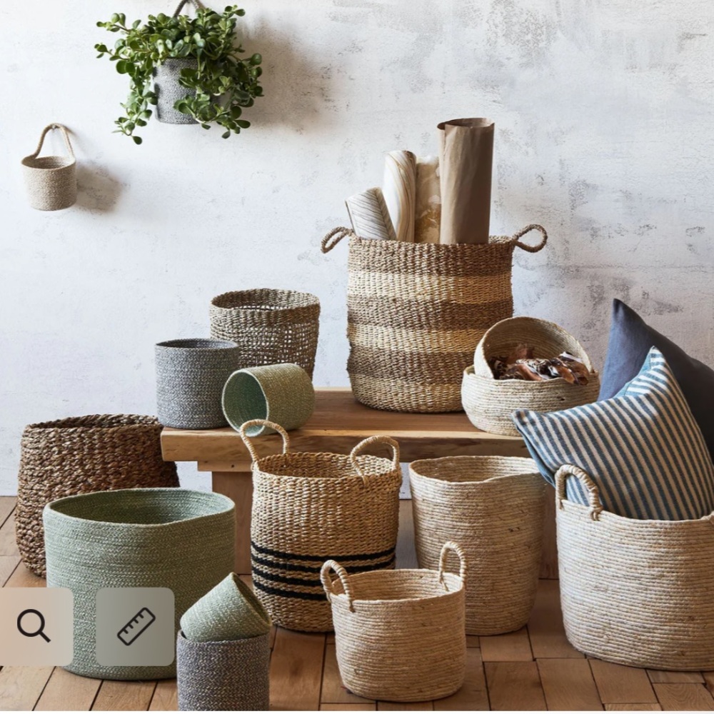 NWT MELIA WOVEN JUTE BASKET - Picture 4 of 8